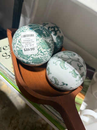 Chinoiserie Decorative Orb Set of 3