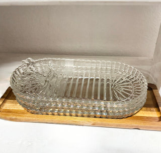 Crystal Personal Serving Plate Set of 3