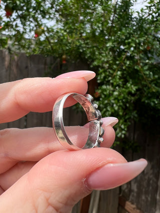 Vntg 925 NA Bezel Turq. 4 Stone Ring Sz 7