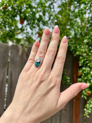 Vntg 925 Zuni Quam Inlay Ring Sz 6