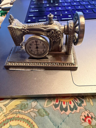 Timex Collectible Mini Clock Sewing Machine VV