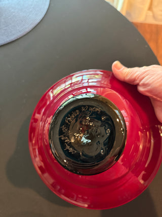 Hand blown bowl by  CARLSON Glass