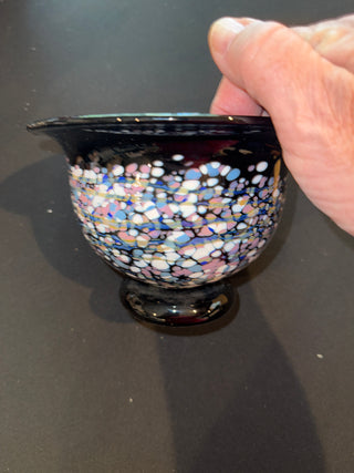 Hand blown glass bowl by Don Richardson