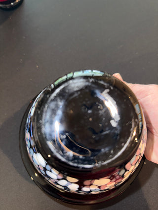 Hand blown glass bowl by Don Richardson
