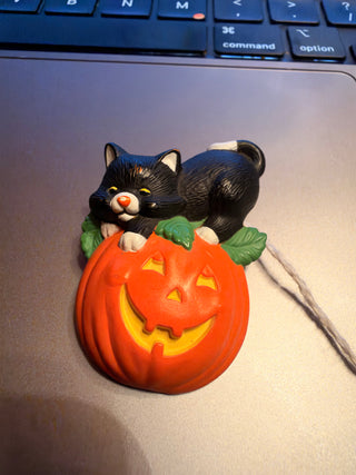 Halloween Kitty on pumpkin Pin