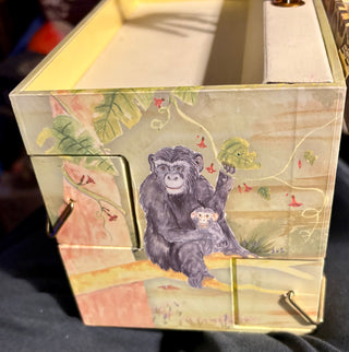 Charming Music Box Wild animals with Leopard Plays Born Free