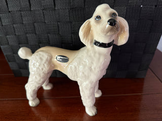 White Standard Poodle Statue