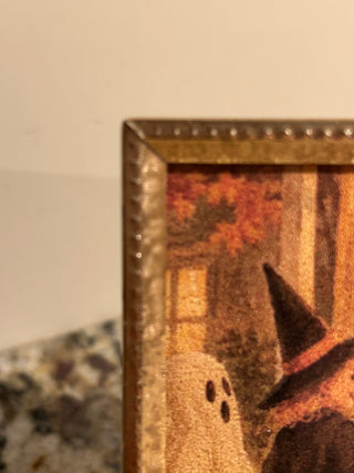 Vintage Gold Frame w/ Trick-or-Treaters Pic