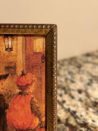 Vintage Gold Frame w/ Trick-or-Treaters Pic