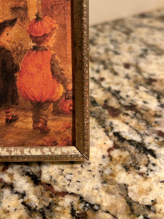 Vintage Gold Frame w/ Trick-or-Treaters Pic