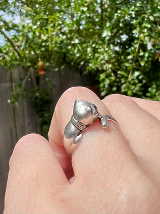 Vntg 925 Cat Ring Sz 7