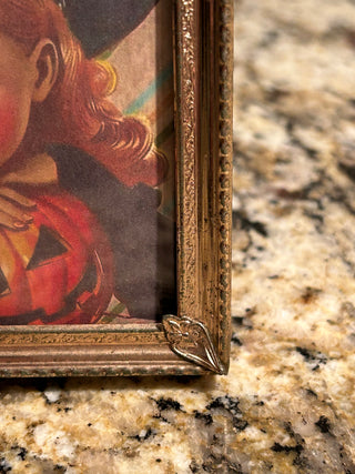 Vintage Gold Frame w/ Young Witch