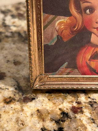 Vintage Gold Frame w/ Young Witch