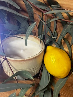 Lemon Eucalyptus - Handcrafted Ceramic Candle