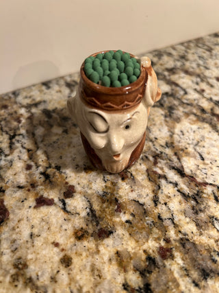 Samurai Head Decorative Match Holder/Shot Glass