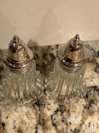 Salt & Pepper Shakers, Fluted Glass