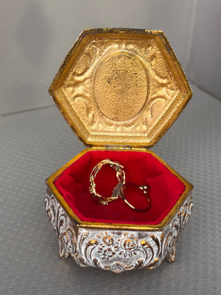 Victorian Revival w/Cameo Metal Trinket Box