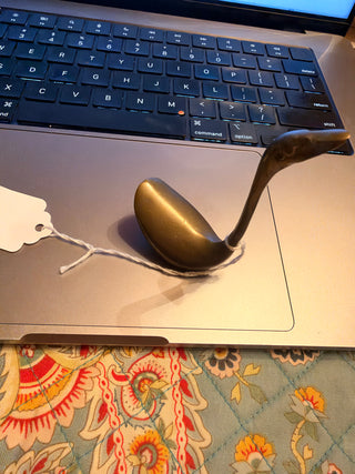Mini Brass Swan Figurine approx. 4"
