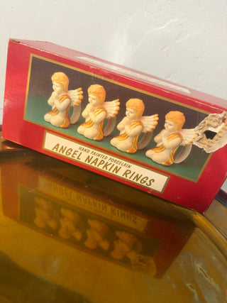 Angel Napkin Rings Boxed, Set 4