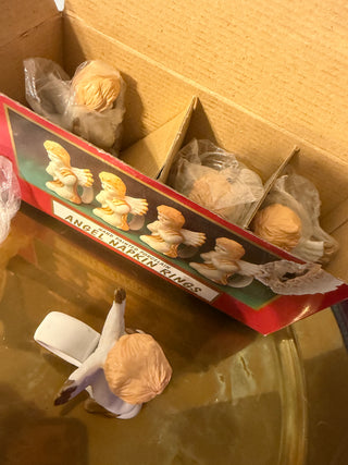 Angel Napkin Rings Boxed, Set 4