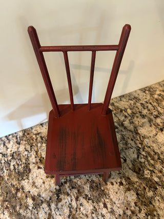Little Rustic Red Doll Chair
