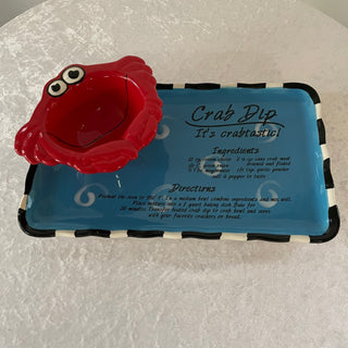 crab dip ceramic tray