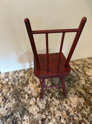 Little Rustic Red Doll Chair