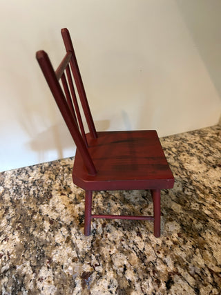 Little Rustic Red Doll Chair
