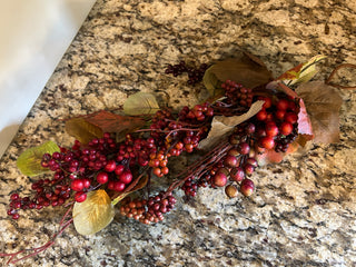 Fall Foliage Swag w/ Leaves & Berries