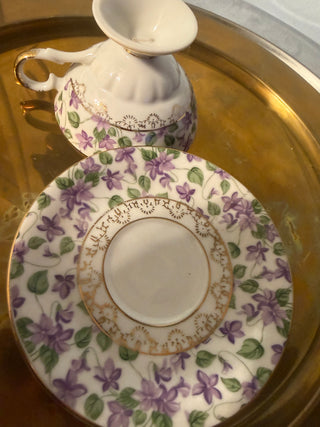 Vintage Teacup/Saucer Napco Violets