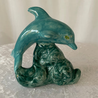 ceramic blue dolphin