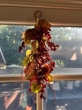 Fall Foliage Swag w/ Leaves & Berries