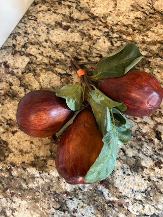Faux Pears, 3 Branches w/ 1 Pear Each