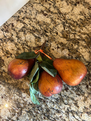Faux Pears, 3 Branches w/ 1 Pear Each