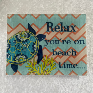 rectangle glass dish, beach time