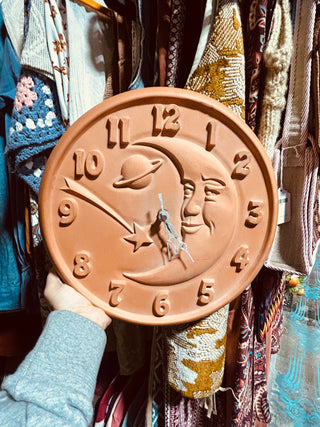 Celestial Terracotta Clock - As Is