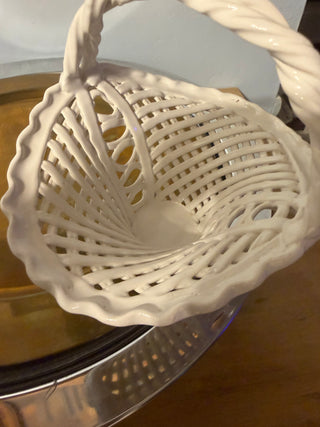 Ceramic White Basket Portugal