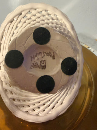 Ceramic White Basket Portugal
