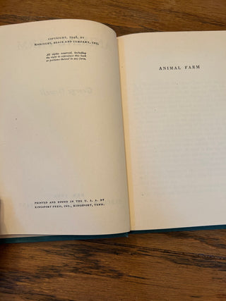Vintage Book, Animal Farm by George Orwell, 1946