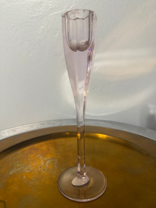 Candleholder Single Taper, 8.25" pink