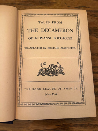 Vintage Book, Tales From The Decameron c1930
