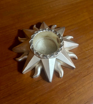 Silver Celestial Candle Holder