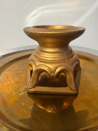 Candle Stand Pillar Gold Clay