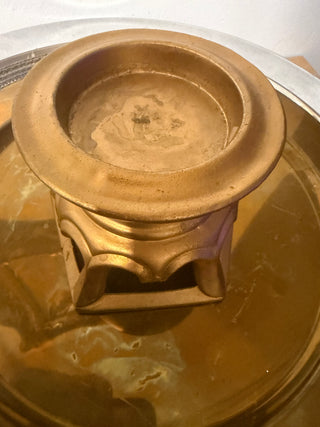 Candle Stand Pillar Gold Clay
