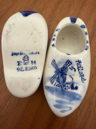 Mini Blue & White Clogs