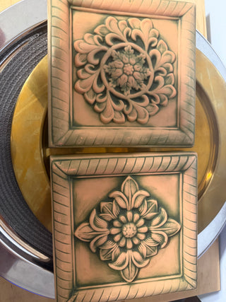 Terra Cotta Wall Plaque SET 2, 8.5"