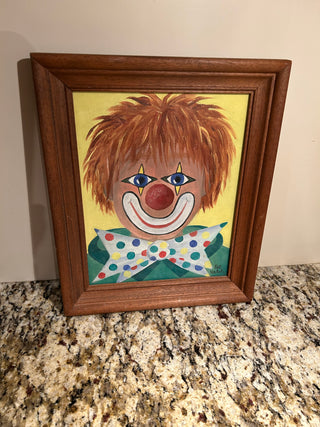Vintage Clown Painting