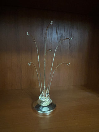 Vtg Gold Tree Display Stand