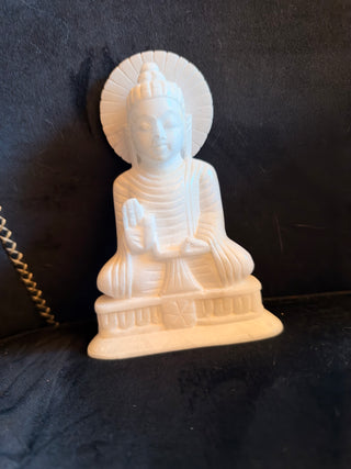 7" Marble Buddha Stone Figure Sculpture Religious Idol Statue Home Decor Gift