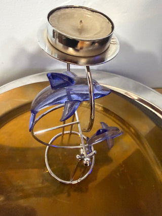 Dolphin Tea Light Balance Stand